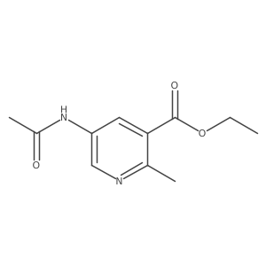 Ethyl 5-acetamido-2-methylpyridine-3-carboxylate结构式