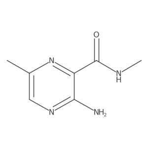 2-Pyrazinecarboxamide, 3-amino-N,6-dimethyl-结构式