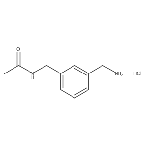 N-{[3-(aminomethyl)phenyl]methyl}acetamide hydrochloride Structure