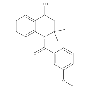 (4-hydroxy-2,2-dimethyl-3,4-dihydro-2H-quinolin-1-yl)-(3-methoxy-phenyl)-methanone Structure