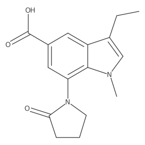 3-Ethyl-1-methyl-7-(2-oxopyrrolidin-1-yl)-1H-indole-5-carboxylic acid结构式