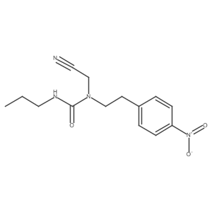 N-(Cyanomethyl)-N-[2-(4-nitrophenyl)ethyl]-Na(2)-propylurea Structure