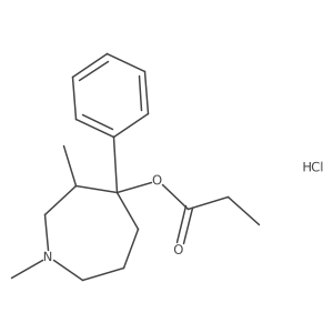 (1,3-Dimethyl-4-phenylazepan-4-yl) propanoate;hydrochloride结构式