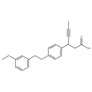 3-(4-((3-Methoxybenzyl)oxy)phenyl)hex-4-ynoic acid Structure