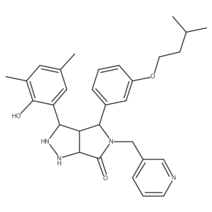 3-(2-Hydroxy-3,5-dimethylphenyl)-4-[3-(3-methylbutoxy)phenyl]-5-(pyridin-3-ylmethyl)-1,2,3,3a,4,6a-hexahydropyrrolo[3,4-c]pyrazol-6-one Structure