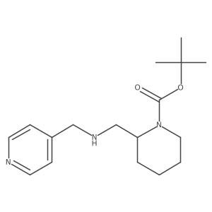 tert-Butyl 2-(((pyridin-4-ylmethyl)amino)methyl)piperidine-1-carboxylate结构式