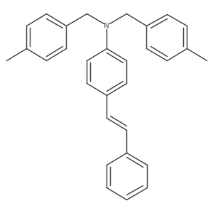 Benzenemethanamine,4-methyl-n-[(4-methylphenyl)methyl]-n-[4-(2-phenylethenyl)phenyl]- Structure