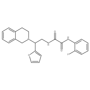 N1-(2-(3,4-dihydroisoquinolin-2(1H)-yl)-2-(furan-2-yl)ethyl)-N2-(2-fluorophenyl)oxalamide Structure