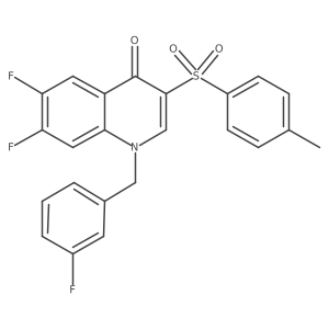 6,7-difluoro-1-(3-fluorobenzyl)-3-[(4-methylphenyl)sulfonyl]quinolin-4(1H)-one结构式