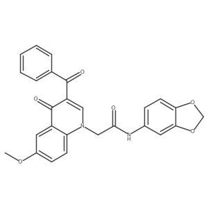 2-(3-benzoyl-6-methoxy-4-oxo-1,4-dihydroquinolin-1-yl)-N-(2H-1,3-benzodioxol-5-yl)acetamide Structure