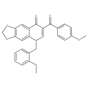 7-(4-methoxybenzoyl)-5-(2-methoxybenzyl)[1,3]dioxolo[4,5-g]quinolin-8(5H)-one Structure