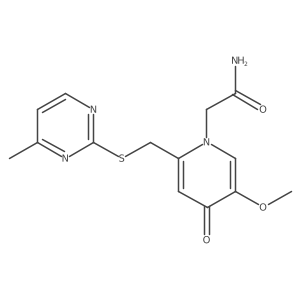 2-(5-methoxy-2-(((4-methylpyrimidin-2-yl)thio)methyl)-4-oxopyridin-1(4H)-yl)acetamide Structure
