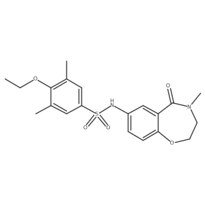 4-ethoxy-3,5-dimethyl-N-(4-methyl-5-oxo-2,3,4,5-tetrahydrobenzo[f][1,4]oxazepin-7-yl)benzenesulfonamide结构式