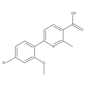6-(4-Bromo-2-methoxyphenyl)-2-methylpyridine-3-carboxylic acid结构式