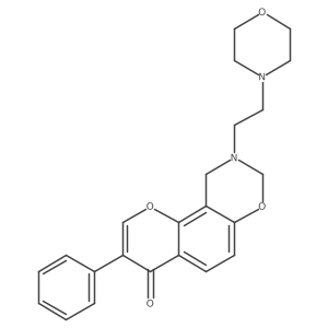 9-(2-morpholinoethyl)-3-phenyl-9,10-dihydrochromeno[8,7-e][1,3]oxazin-4(8H)-one Structure