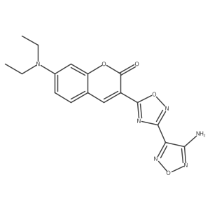 3-(3-(4-amino-1,2,5-oxadiazol-3-yl)-1,2,4-oxadiazol-5-yl)-7-(diethylamino)-2H-chromen-2-one结构式