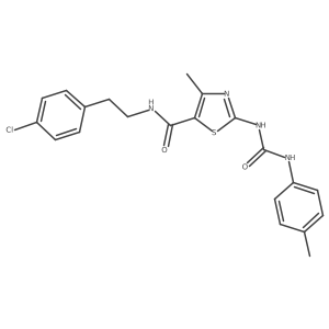 N-(4-chlorophenethyl)-4-methyl-2-(3-(p-tolyl)ureido)thiazole-5-carboxamide Structure