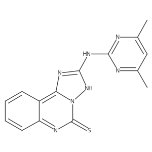 2-[(4,6-Dimethylpyrimidin-2-yl)amino]-6H-[1,2,4]triazolo[1,5-c]quinazoline-5-thione Structure