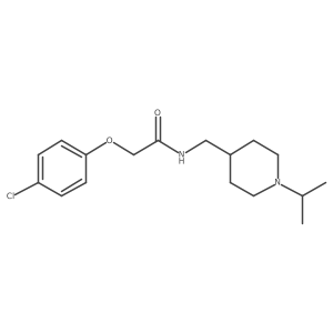 2-(4-chlorophenoxy)-N-((1-isopropylpiperidin-4-yl)methyl)acetamide结构式