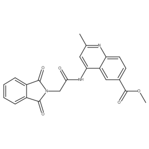 methyl 4-{[(1,3-dioxo-1,3-dihydro-2H-isoindol-2-yl)acetyl]amino}-2-methylquinoline-6-carboxylate Structure