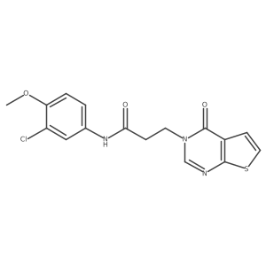 N-(3-Chloro-4-methoxyphenyl)-4-oxothieno[2,3-d]pyrimidine-3(4H)-propanamide结构式