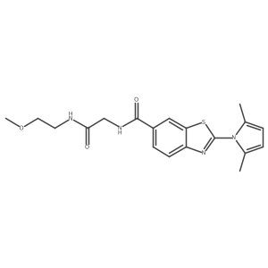 2-(2,5-dimethyl-1H-pyrrol-1-yl)-N-{2-[(2-methoxyethyl)amino]-2-oxoethyl}-1,3-benzothiazole-6-carboxamide Structure