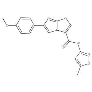 6-(4-methoxyphenyl)-N-(5-methylisoxazol-3-yl)imidazo[2,1-b]thiazole-3-carboxamide Structure