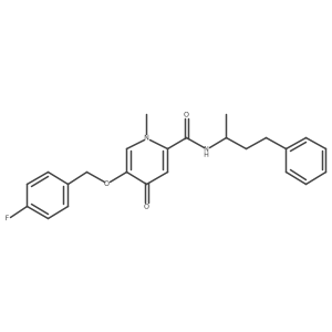 5-((4-fluorobenzyl)oxy)-1-methyl-4-oxo-N-(4-phenylbutan-2-yl)-1,4-dihydropyridine-2-carboxamide结构式