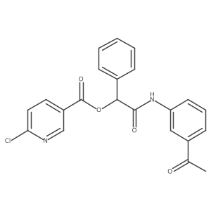 [(3-Acetylphenyl)carbamoyl](phenyl)methyl 6-chloropyridine-3-carboxylate结构式