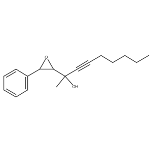 (2S)-2-[(2R,3S)-3-phenyloxiran-2-yl]non-3-yn-2-ol结构式