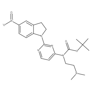 tert-butyl N-[2-(dimethylamino)ethyl]-N-[2-(5-nitroindolin-1-yl)pyrimidin-4-yl]carbamate Structure