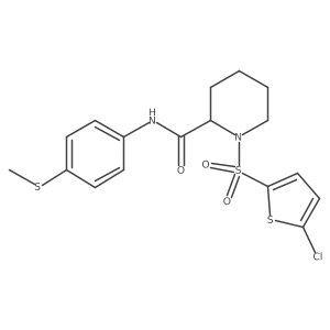 1-((5-chlorothiophen-2-yl)sulfonyl)-N-(4-(methylthio)phenyl)piperidine-2-carboxamide Structure