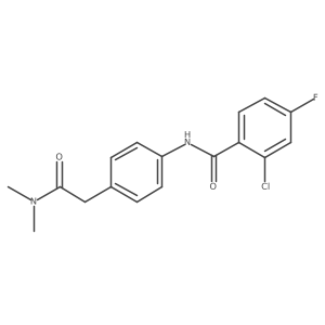 2-chloro-N-{4-[(dimethylcarbamoyl)methyl]phenyl}-4-fluorobenzamide Structure