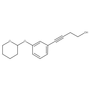 4-[3-[(Tetrahydro-2H-pyran-2-yl)oxy]phenyl]-3-butyn-1-ol Structure