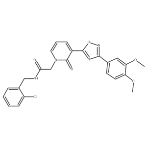 N-(2-chlorobenzyl)-2-(3-(3-(3,4-dimethoxyphenyl)-1,2,4-oxadiazol-5-yl)-2-oxopyridin-1(2H)-yl)acetamide Structure