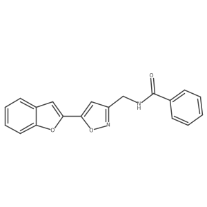 N-((5-(benzofuran-2-yl)isoxazol-3-yl)methyl)benzamide结构式