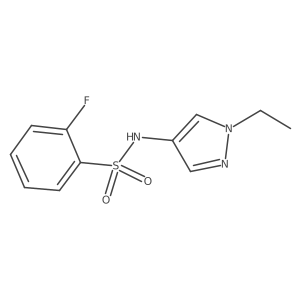 n-(1-Ethyl-1h-pyrazol-4-yl)-2-fluorobenzenesulfonamide Structure