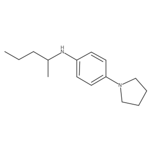 N-(1-Methylbutyl)-4-(1-pyrrolidinyl)benzenamine结构式