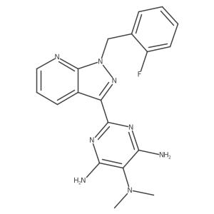 2-(1-(2-fluorobenzyl)-1H-pyrazolo[3,4-b]pyridin-3-yl)-N5,N5-dimethylpyrimidine-4,5,6-triamine Structure