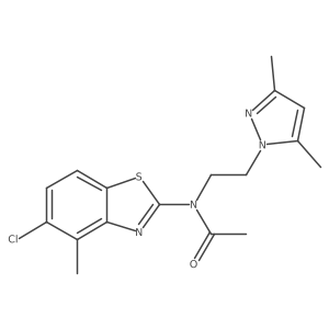 N-(5-chloro-4-methylbenzo[d]thiazol-2-yl)-N-(2-(3,5-dimethyl-1H-pyrazol-1-yl)ethyl)acetamide Structure