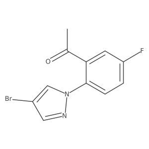 1-[2-(4-bromo-1H-pyrazol-1-yl)-5-fluorophenyl]ethan-1-one Structure