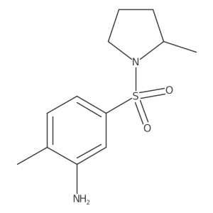 2-Methyl-5-[(2-methyl-1-pyrrolidinyl)sulfonyl]benzenamine Structure