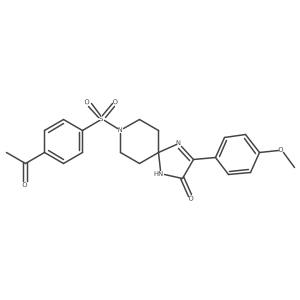 8-((4-Acetylphenyl)sulfonyl)-3-(4-methoxyphenyl)-1,4,8-triazaspiro[4.5]dec-3-en-2-one Structure