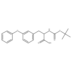 N-(t-butoxycarbonyl)-3-phenoxy-DL-phenylalanine结构式