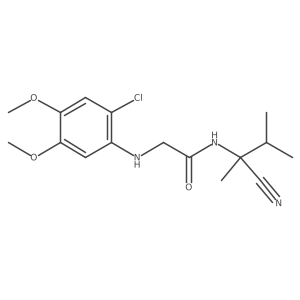 2-[(2-chloro-4,5-dimethoxyphenyl)amino]-N-(1-cyano-1,2-dimethylpropyl)acetamide结构式
