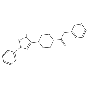 pyridin-3-yl 4-(3-phenyl-1H-pyrazol-5-yl)piperidine-1-carboxylate Structure