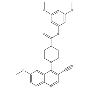 1-(3-cyano-6-methoxyquinolin-4-yl)-N-(3,5-dimethoxyphenyl)piperidine-4-carboxamide Structure