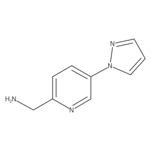 (5-(1H-Pyrazol-1-yl)pyridin-2-yl)methanamine结构式