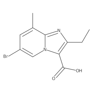 6-Bromo-2-ethyl-8-methylimidazo[1,2-a]pyridine-3-carboxylic acid结构式