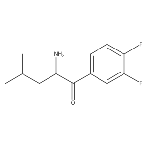 2-Amino-1-(3,4-difluorophenyl)-4-methyl-1-pentanone Structure